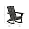Flash Furniture Black Adirondack Rocking Chair with Cupholder LE-HMP-1045-31-BK-GG - alternate 2